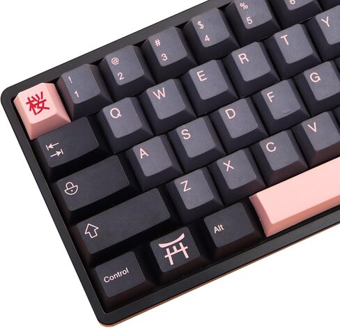 MOLGRIA Keycaps 136 Set Night Sakura for Full Sized Keyboard, Custom PBT Cherry Profile Key Caps Japanese Style with Keycap Puller for Cherry MX 104/87/68/61 60 Percent ANSI/ISO Layout Keyboard in Saudi Arabia
