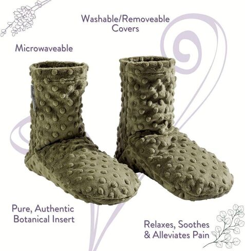 Sonoma Lavender Spa Booties, Microwavable Heated Slippers, Luxury Herbal Booties, Herbal Aromatherapy Foot Warmer in Saudi Arabia