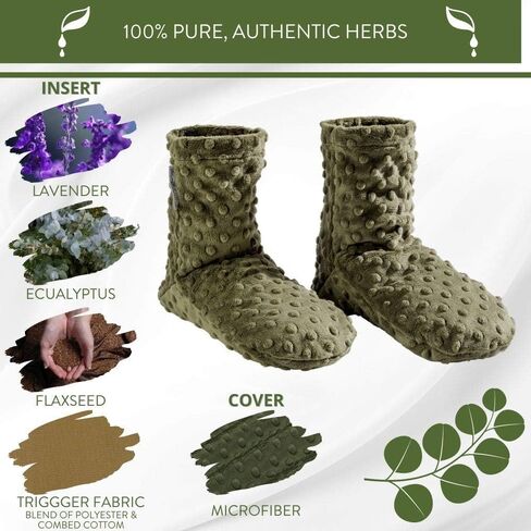 Sonoma Lavender Spa Booties, Microwavable Heated Slippers, Luxury Herbal Booties, Herbal Aromatherapy Foot Warmer in Saudi Arabia