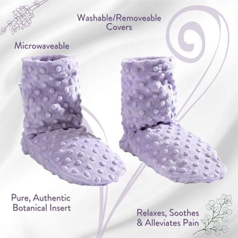 Sonoma Lavender Spa Booties, Microwavable Heated Slippers, Luxury Herbal Booties, Herbal Aromatherapy Foot Warmer in Saudi Arabia