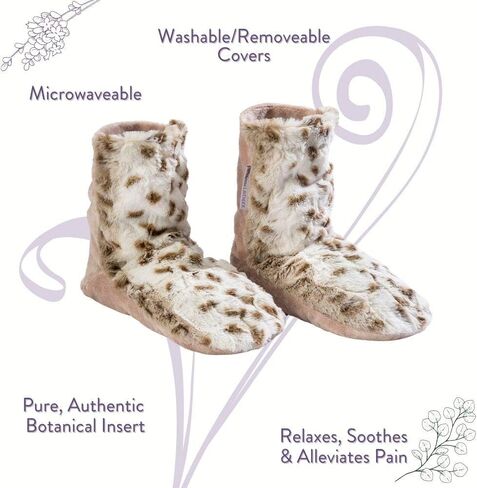 Sonoma Lavender Spa Booties, Microwavable Heated Slippers, Luxury Herbal Booties, Herbal Aromatherapy Foot Warmer in Saudi Arabia