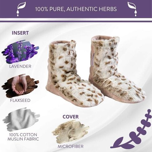 Sonoma Lavender Spa Booties, Microwavable Heated Slippers, Luxury Herbal Booties, Herbal Aromatherapy Foot Warmer in Saudi Arabia