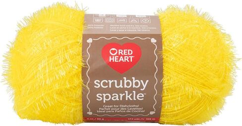 Red Heart Sparkle Scrubby Yarn – Perfect for Knitted or Crocheted Washcloths – Avocado in Saudi Arabia