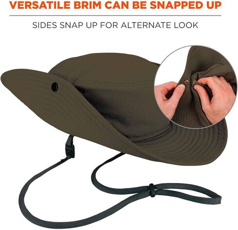 قبعة Ergodyne Chill Its 8936 خفيفة الوزن مع لوحة شبكية مسامية، حماية من أشعة الشمس بعامل حماية من أشعة الشمس 50+ زيتوني كبير/كبير جدًا in Kuwait