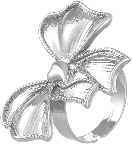 Cute Bow Rings Metal Bow Tie Ring for Girls Multi Color Vintage Rings Alloy Open Ring Bow Adjustable Ring Jewelry for Women in Saudi Arabia