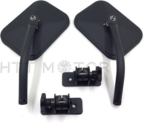 HTTMT MT371-032-M Pair Quick Release View Mirror Rectangular Black Compatible with Jeep Wrangler TJ JK 97-17 in Saudi Arabia