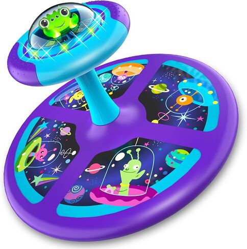 MindSprout Light-Up Space Twister | 360° Sit Twist and Spin, Toddler Toys Age 2, 3, 4, 5, Birthday for Boy Girl, 18 Months +, LED Lights, Kids Toy Indoor or Outdoor for 2 Year Old (Patent Pending) in Saudi Arabia