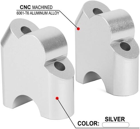 Motorcycle Handlebar Riser Clamp,CNC Aluminum Alloy Motorcycle Handlebar Height - Raised 45mm for CRF1000L Africa Twin ABS/DCT 2016 2017 in Saudi Arabia