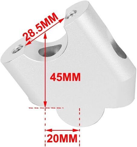 Motorcycle Handlebar Riser Clamp,CNC Aluminum Alloy Motorcycle Handlebar Height - Raised 45mm for CRF1000L Africa Twin ABS/DCT 2016 2017 in Saudi Arabia