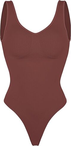 OMAKGI Women Seamless Tummy Control Shapewear Sculpting Thong Bodysuits Sleeveless Body Shaper in Saudi Arabia