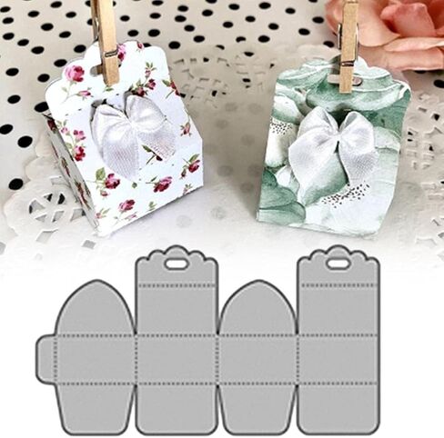 Silver Metal Cutting Dies Candy Gift Box Embossing Stencil Box Making Dies Punch Stencil for DIY Scrapbooking Paper Cards Art Craft Decor Die-Cuts in Saudi Arabia