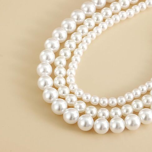 Faux Pearl Tassel Boot Anklet for Women Teenage Girls, Layered Shoe Chains Anklet Three White Beaded Anklets Prom Party Costume Accessories Jewelry in Saudi Arabia