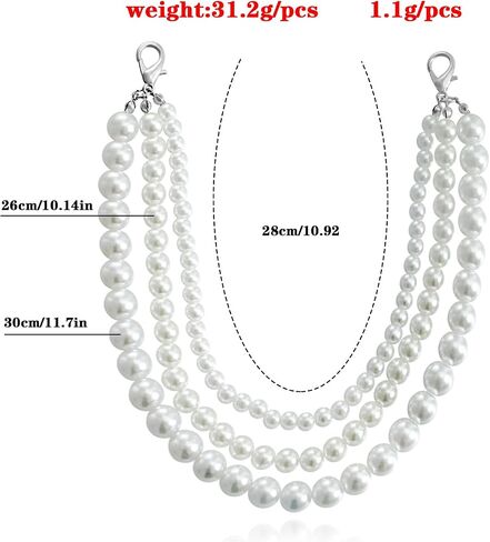 Faux Pearl Tassel Boot Anklet for Women Teenage Girls, Layered Shoe Chains Anklet Three White Beaded Anklets Prom Party Costume Accessories Jewelry in Saudi Arabia