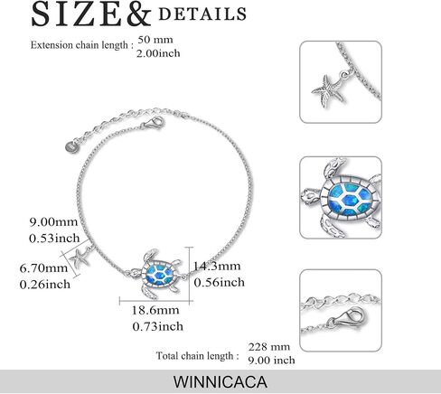 WINNICACA S925 الفضة الاسترليني السلاحف البحرية / الخلخال الدلفين للنساء أساور الكاحل الحيوان للمراهقات الفتيات السلاحف البحرية مجوهرات هدايا عيد الميلاد هدايا المحيط in Saudi Arabia