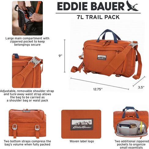 Eddie Bauer 7L Trail Bag with Removeable Shoulder Strap and Adjustable Waistband in Saudi Arabia