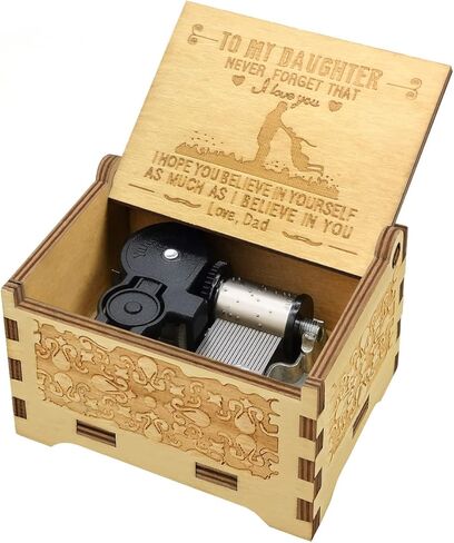 هدايا ابنة من الأب، صندوق موسيقى خشبي، هدايا من الأب إلى الابنة، مناسبة لعيد الميلاد/الكريسماس/التذكار in Kuwait