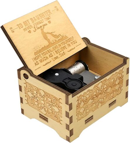 هدايا ابنة من الأب، صندوق موسيقى خشبي، هدايا من الأب إلى الابنة، مناسبة لعيد الميلاد/الكريسماس/التذكار in Kuwait