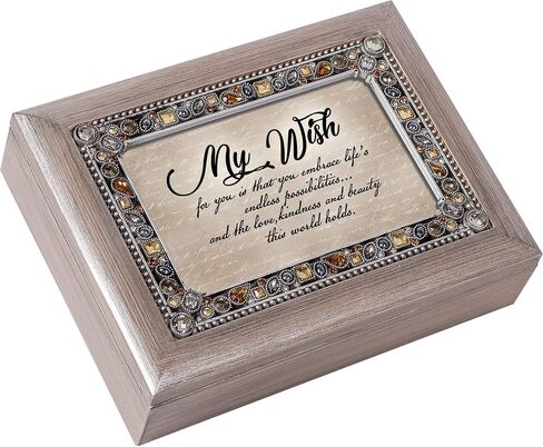Cottage Garden You Make The World Special Brushed Silvertone Jewelry Music Box Plays Wonderful World in Saudi Arabia