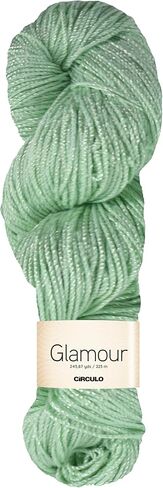 خيوط CIRCULO Glamour، 244 ياردة / 3.52 أونصة من القطن والفسكوز، مزيج فاخر للموضة والراحة، وزن رياضي #2، اللون 8990 - أسود in Kuwait
