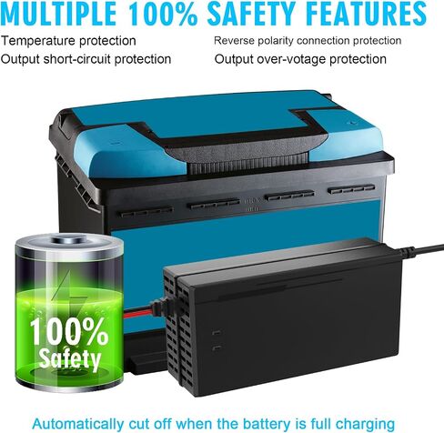 12V 10A LifePO4 Battery Charger 14.6V Smart Charger and Maintainer for LiFePO4 Lithium-Iron Deep Cycle Rechargeable Automotive Batteries in Saudi Arabia