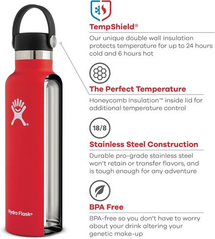 Hydro Flask Standard Mouth Bottle with Sport Cap in Saudi Arabia