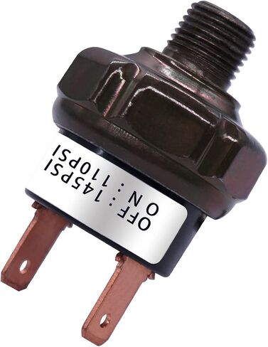 مفتاح ضغط الهواء 120-150 PSI الموضوع 1/8 "NPT 24V 12V DC مفتاح ضغط ضاغط الهواء لقطار الهواء القرن 120-150-1/8"NPT-BK in Saudi Arabia