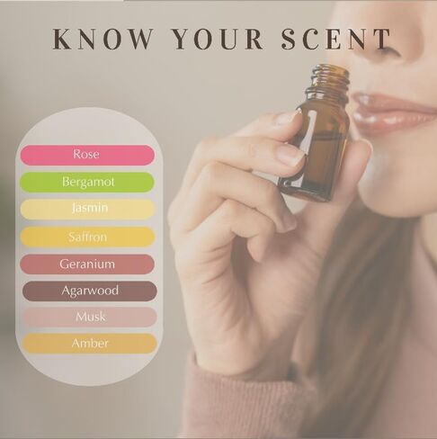 Dukhni Oud Essential Oil Diffuser Blend & Candle Burner | 6 x 10ml Arabic Oils with Diffuser| Relax with Home Aromatherapy, for Stress Relief, Massage & Candle Making, Islamic Gift in Saudi Arabia