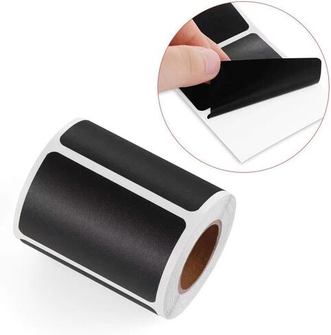 Chalkboard Labels 600 pcs Rectangular Color Coding Stickers 2.17 x 1.38 Inch Freezer BlackContainer Labels Stickers Waterproof Oil Resistant Easy Clean Leave No Residue Writable Not Blurry in Saudi Arabia