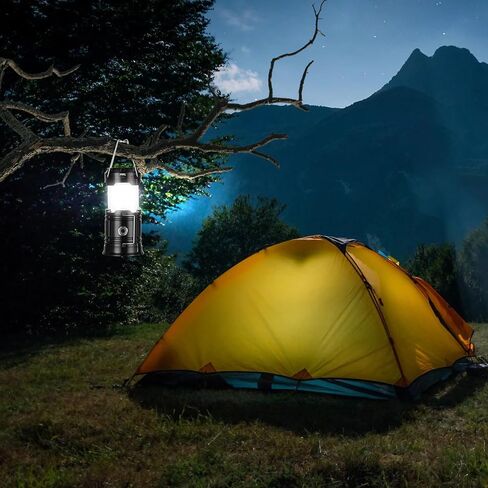 Solar Camping Lantern for Power Outages - USB Rechargeable Lamp Camping Essentials，Collapsible Portable Waterproof Solar Lights for Indoor Outdoor Emergency Light in Saudi Arabia