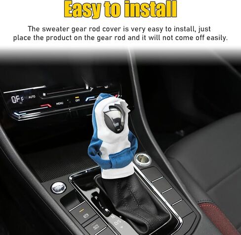 غطاء ناقل حركة تروس السيارة، غطاء رأس صغير أنيق لناقل حركة القرش، واقي سترة بمقبض ناقل الحركة للشتاء الدافئ المضحك (القرش الأسود) in Kuwait