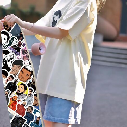 100 قطعة من ملصقات دريك، مجموعة متنوعة من ملصقات الفينيل المقاومة للماء من Merch Merchandise Rapper لزجاجة مياه السيارة، لوح التزلج على الأمتعة، الكمبيوتر المحمول، الهاتف، اليوميات، شارات كمبيوتر القصاصات، هدايا للمتعة in Saudi Arabia