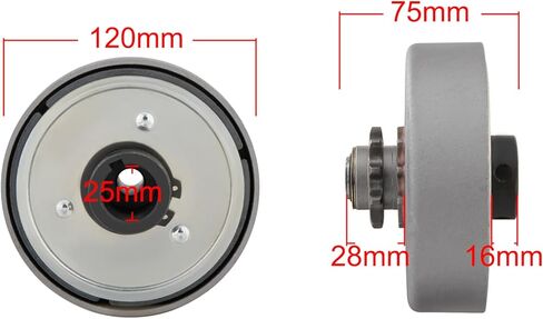 قابض طرد مركزي عالي التحمل 1 بوصة تتحمل 10T لسلسلة 40/41/420 حتى 10HP، لجزازة العشب للدراجة الصغيرة Go Kart in Kuwait