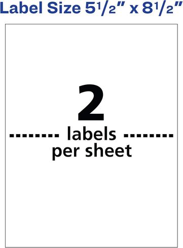 Avery Waterproof Labels, Ultrahold Adhesive, 5.5" x 8.5", Case of 1,000 Labels for Laser Printers (95526) in Saudi Arabia