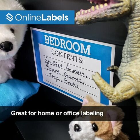 8.5 x 5.5 Half-Sheet Shipping Labels - Permanent, White Matte - for FBA, FedEx, UPS - Pack of 200 Labels, 100 Sheets - Inkjet/Laser Printers - Online Labels in Saudi Arabia