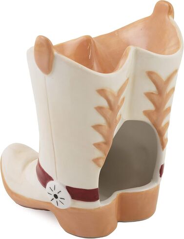 Boston International Wax Melt Warmer Ceramic Tealight Tart Burner, 5.5" Tall, Cowboy Boots in Saudi Arabia