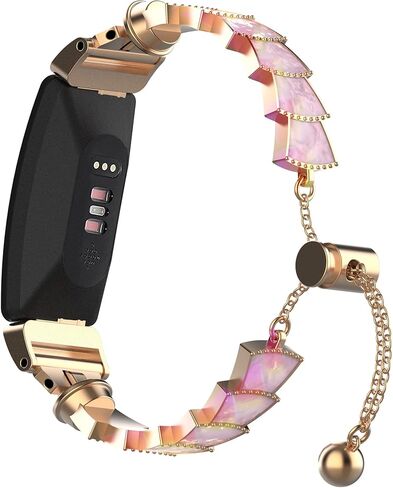 Wongeto Compatible with Fitbit Inspire 2 Bands/Inspire HR Bands for Women Girls, Slim Dressy Metal Bracelet Replacement Straps for Fitbit Inspire 2 / Inspire HR Smart Watch in Saudi Arabia