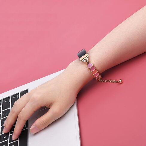 Wongeto Compatible with Fitbit Inspire 2 Bands/Inspire HR Bands for Women Girls, Slim Dressy Metal Bracelet Replacement Straps for Fitbit Inspire 2 / Inspire HR Smart Watch in Saudi Arabia