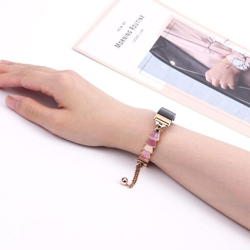 Wongeto Compatible with Fitbit Inspire 2 Bands/Inspire HR Bands for Women Girls, Slim Dressy Metal Bracelet Replacement Straps for Fitbit Inspire 2 / Inspire HR Smart Watch in Saudi Arabia