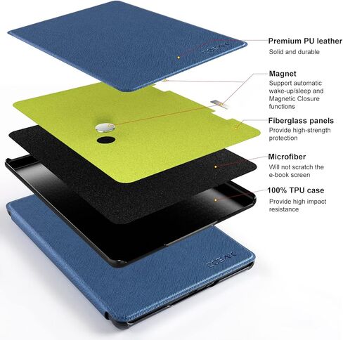 حافظة CoBak لجهاز Kindle Paperwhite - غطاء جلد PU جديد تمامًا مع ميزة التنبيه التلقائي للنوم لجهاز Kindle Paperwhite Signature Edition وKindle Paperwhite الجيل الحادي عشر 2021 in Saudi Arabia