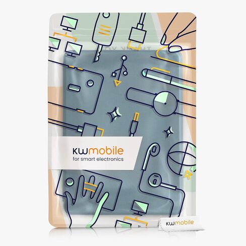kwmobile Case Compatible with Amazon Kindle Paperwhite 11. Generation 2021 - PU Nubuck Leather Protective e-Reader Flip Case Cover - Dark Blue in Saudi Arabia