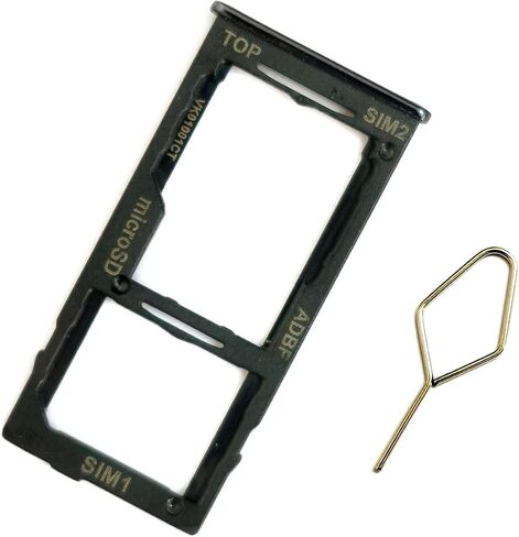 Dual Sim Card Tray and Micro SD Holder for Samsung Galaxy A42 5G A426 A426U Slot Socket (Black) in Saudi Arabia