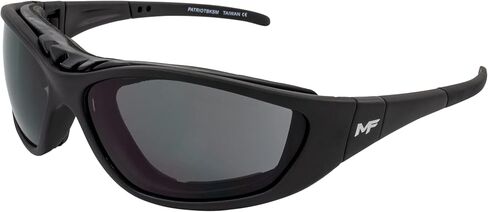 نظارات باتريوت مبطنة ثنائية البؤرة لركوب الدراجات النارية باللون الأسود مع عدسة دخان + 2.0 تكبير Z78.1 + نظارات تتحول إلى نظارات واقية in Kuwait