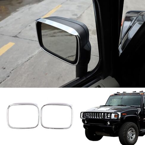 Fit for 2003-2009 Hummer H2 Rear View Mirror Rain Guards Car Visor Mirror Rearview Mirror Rain Eyebrows for 2003-2009 Hummer H2 Accessories (Black) in Saudi Arabia