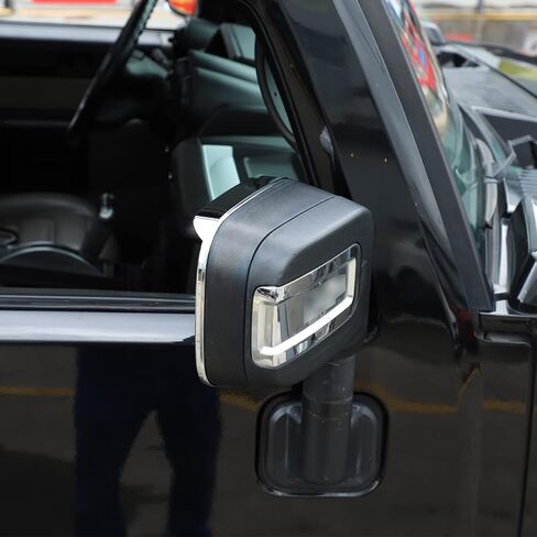 Fit for 2003-2009 Hummer H2 Rear View Mirror Rain Guards Car Visor Mirror Rearview Mirror Rain Eyebrows for 2003-2009 Hummer H2 Accessories (Black) in Saudi Arabia