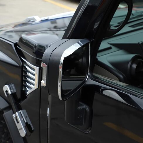 Fit for 2003-2009 Hummer H2 Rear View Mirror Rain Guards Car Visor Mirror Rearview Mirror Rain Eyebrows for 2003-2009 Hummer H2 Accessories (Black) in Saudi Arabia