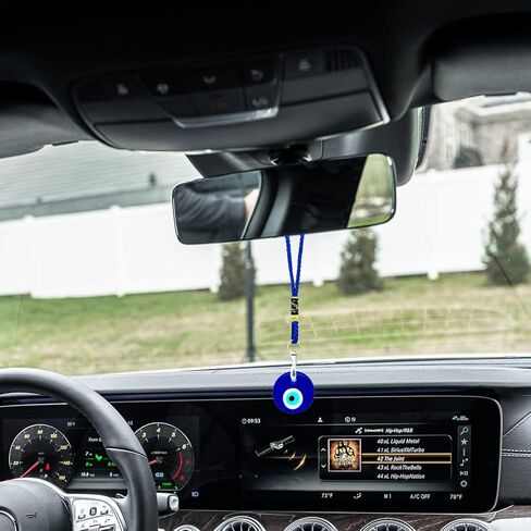 مرآة السيارة معلقة الملحقات قلادة لطيف الداخلية مرايا الرؤية الخلفية سحر زينة السيارة حلية عين الشر in Kuwait