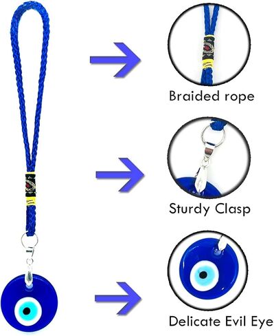 مرآة السيارة معلقة الملحقات قلادة لطيف الداخلية مرايا الرؤية الخلفية سحر زينة السيارة حلية عين الشر in Kuwait