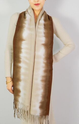 وشاح أنيق للسيدات من Wander Agio شال طويل أوشحة دافئة كبيرة مطبوعة بألوان متدرجة ومتباينة in Kuwait