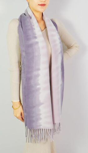 Wander Agio Womens Fashion Scarf Long Shawl Large Warm Scarves Printing Tie-dye Gradient Contrast Colours in Saudi Arabia