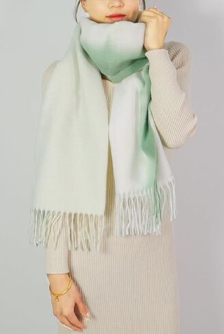Wander Agio Womens Fashion Scarf Long Shawl Large Warm Scarves Printing Tie-dye Gradient Contrast Colours in Saudi Arabia